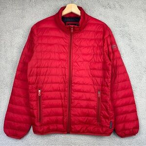 Armani Jeans Vibrant Red Quilted Jacket Men’s Size Large